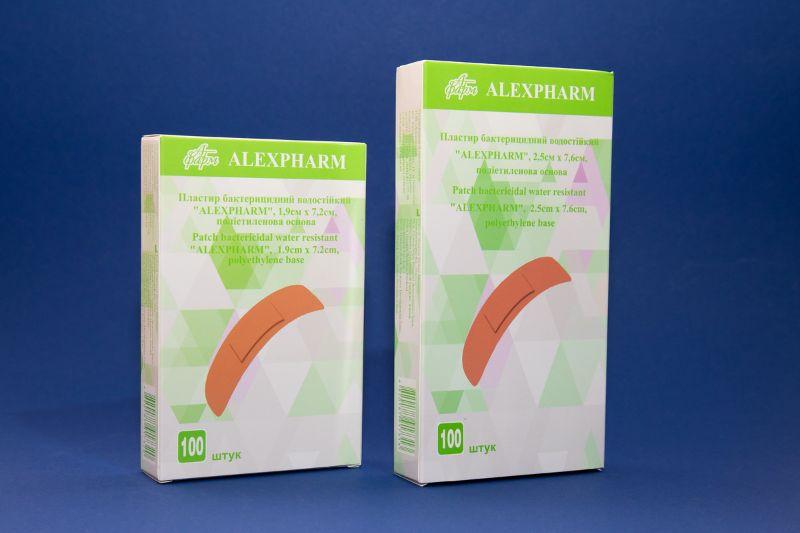 Пластир бактерицидний водостійкий "ALEXPHARM", 2,5см х 7,6см, поліетиленова основа